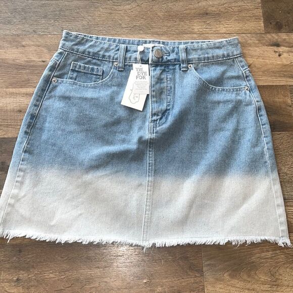 Mud Pie Mudpie Tie Dye Denim Skirt Sz Small - Picture 1 of 5